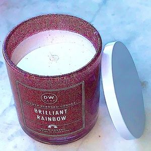DW HOME CANDLE BRILLIANT RAINBOW NEW RICHLY SCENTED 33 HRS RED SPARKLE